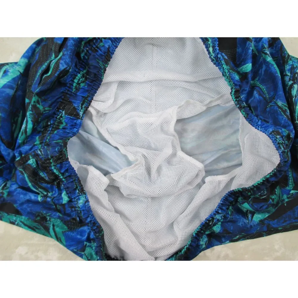 Reel Legends Swim Trunks Mens 2XL XXL Blue Board Shorts Bathing Suit‎ Sharks